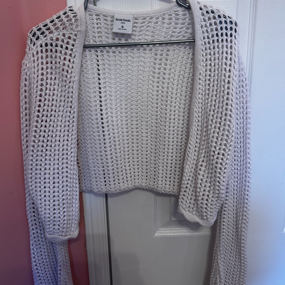 Hollister White Knit Shrug